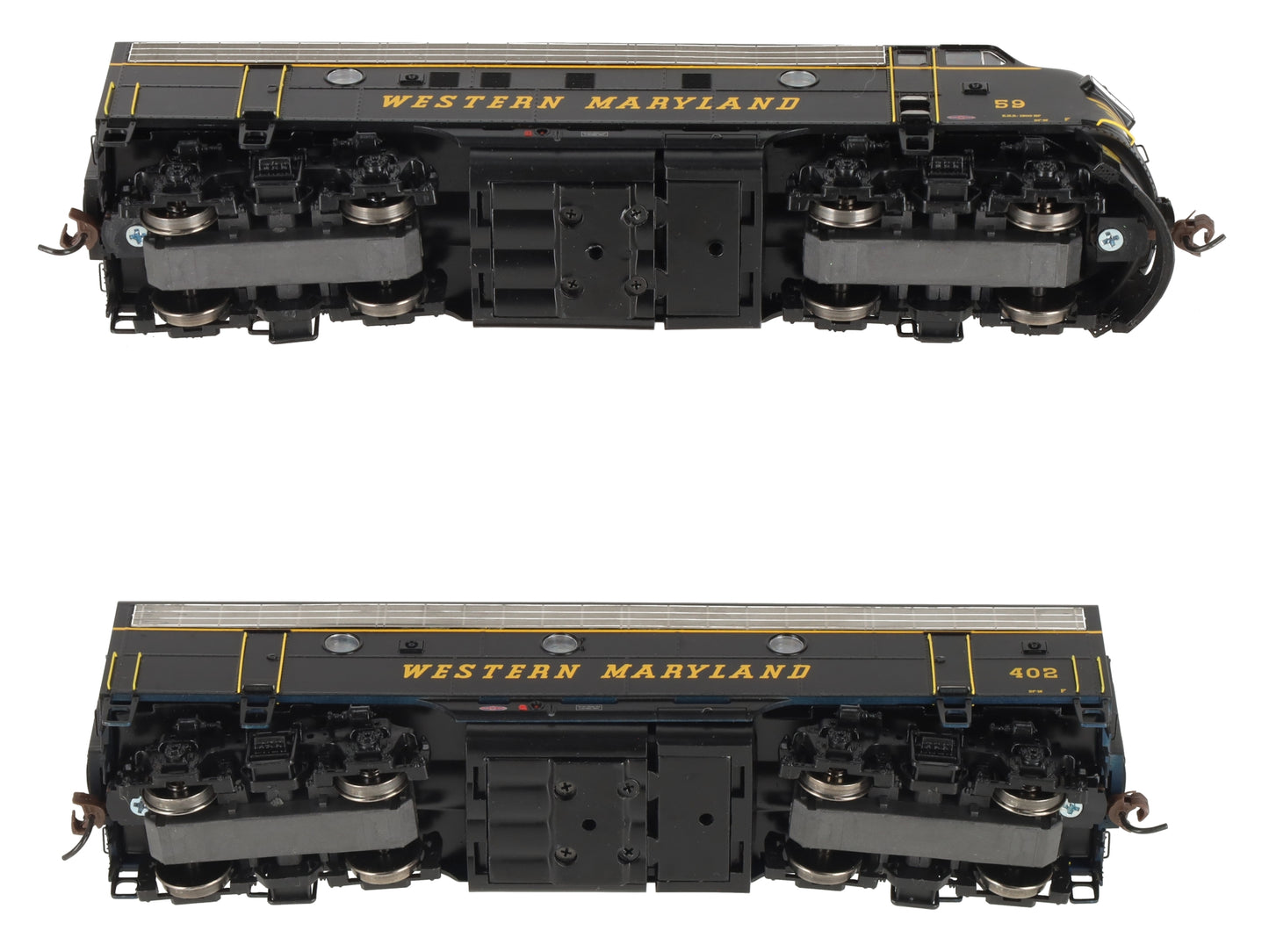 Athearn G1619 HO Scale Western Maryland F-7A/F-7B Diesel Locomotives LN/Box