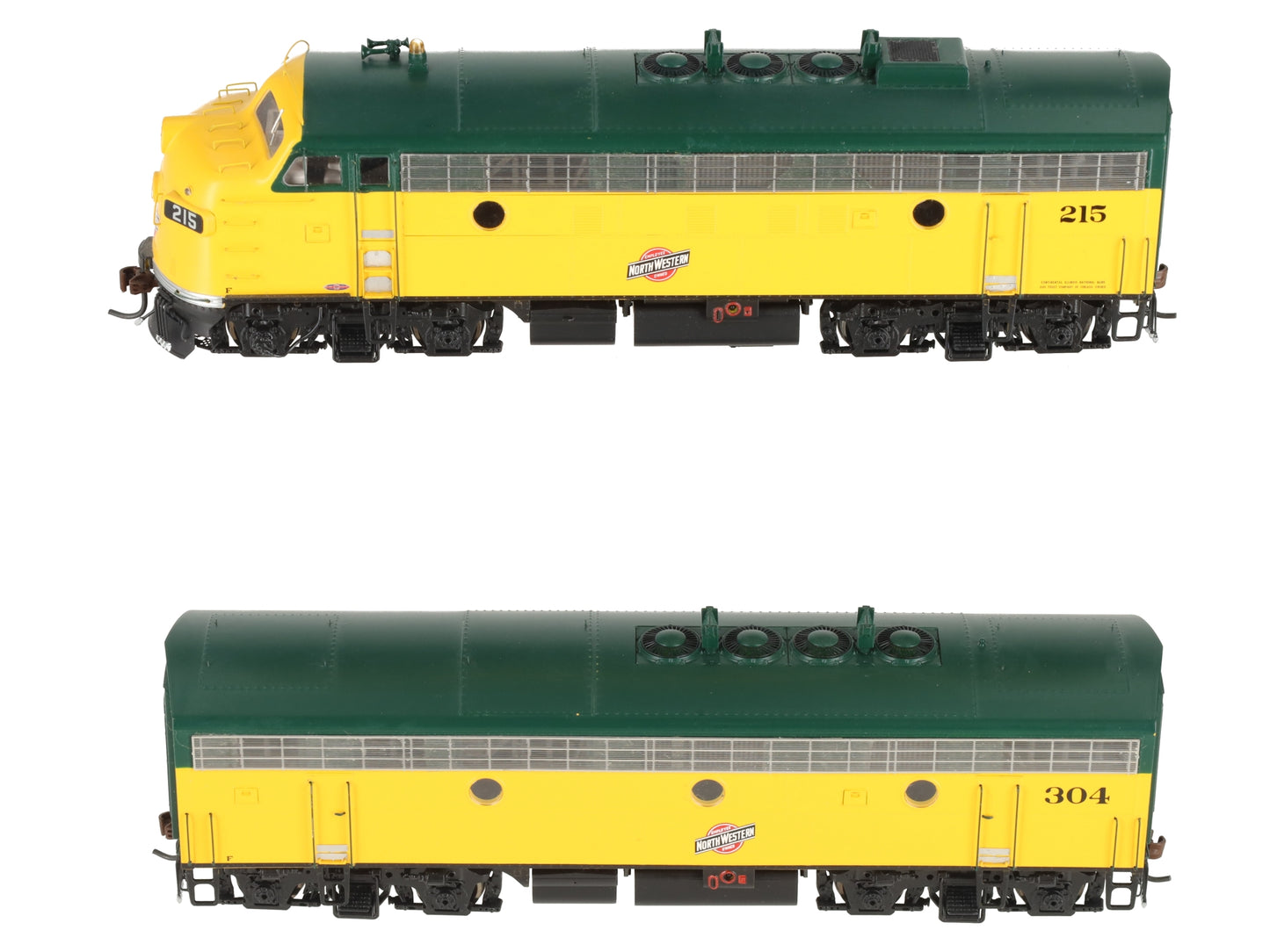 Athearn G22169 HO C&NW/Freight F-5A/F-5A Diesel Locomotive with Sound #215, #304 EX/Box
