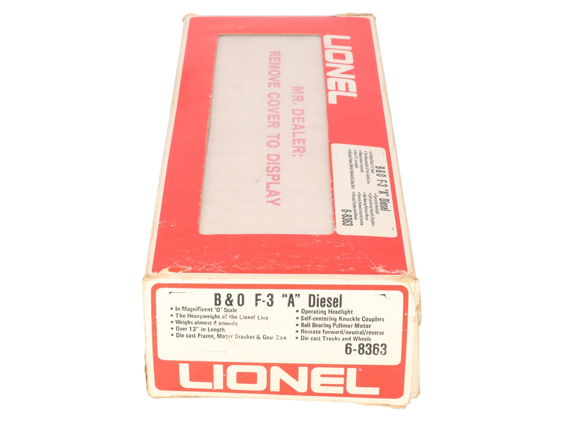 Lionel 6-8363 O Gauge Baltimore & Ohio F3 Powered A Unit Diesel Locomotive EX/Box