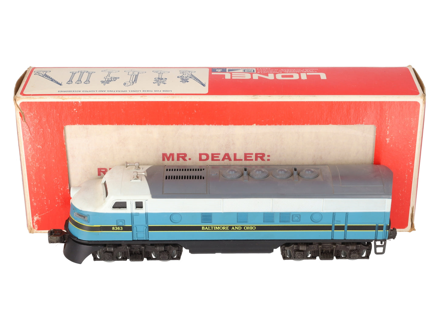 Lionel 6-8363 O Gauge Baltimore & Ohio F3 Powered A Unit Diesel Locomotive EX/Box
