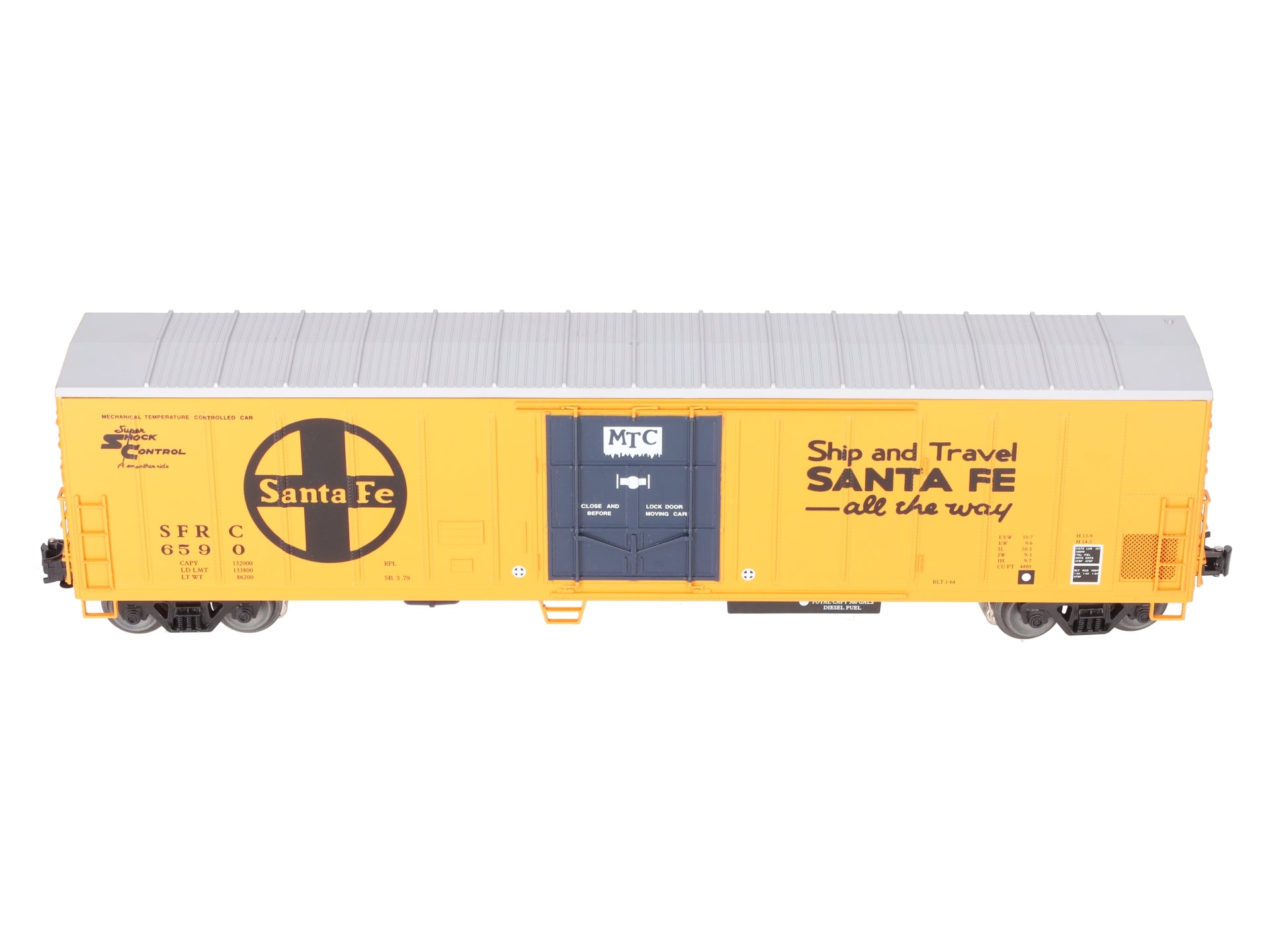 Weaver U12002LLP O Gauge Santa Fe 57' Mechanical Reefer #6590 w/ Sound EX/Box