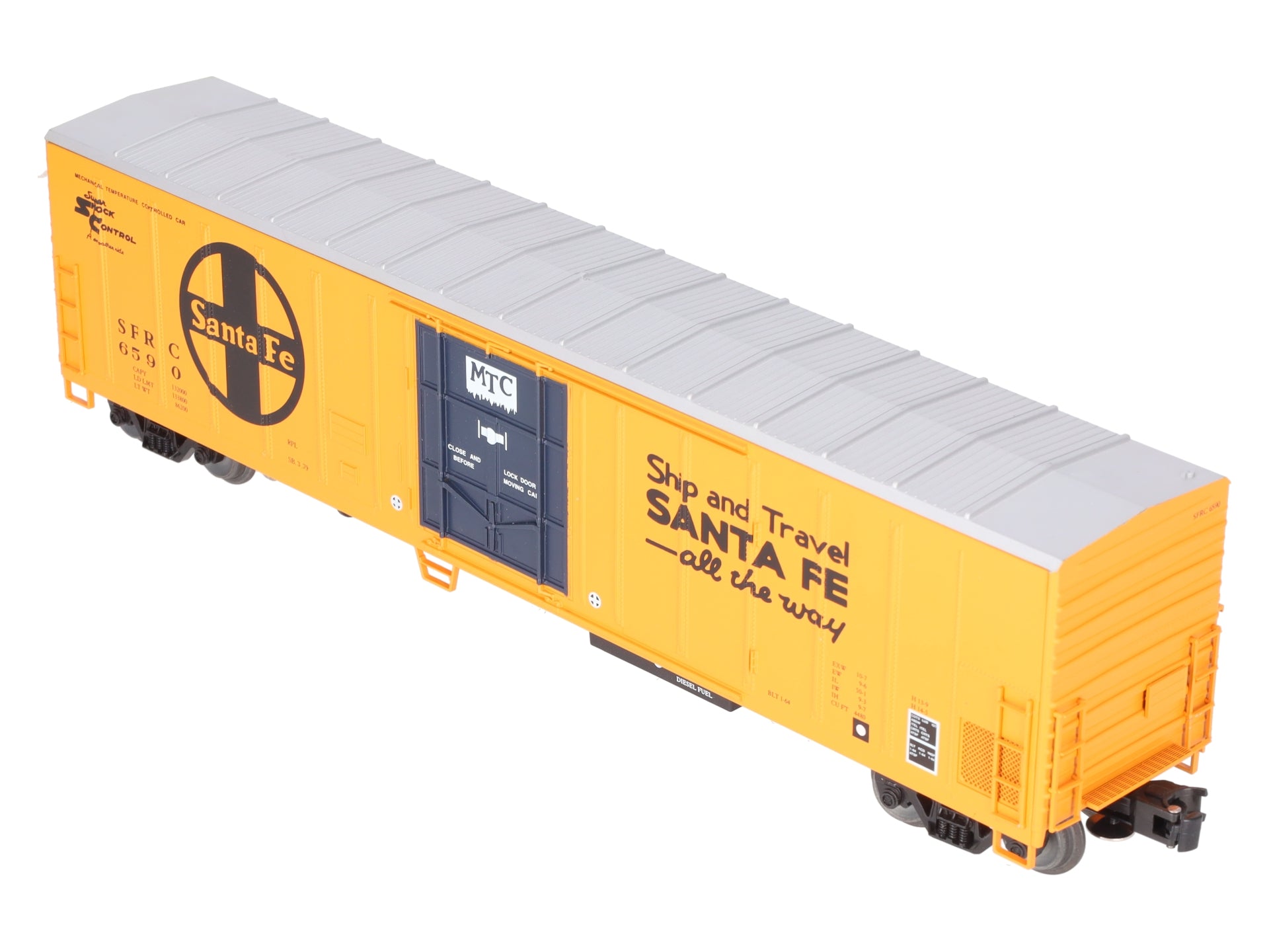 Weaver U12002LLP O Gauge Santa Fe 57' Mechanical Reefer #6590 w/ Sound EX/Box