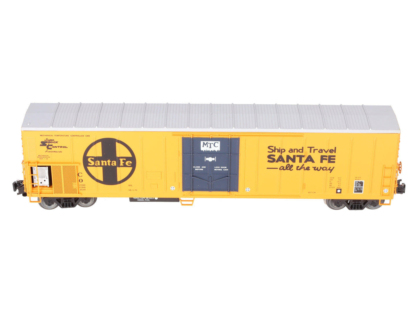 Weaver U12002LLP O Gauge Santa Fe 57' Mechanical Reefer #6590 w/ Sound EX/Box