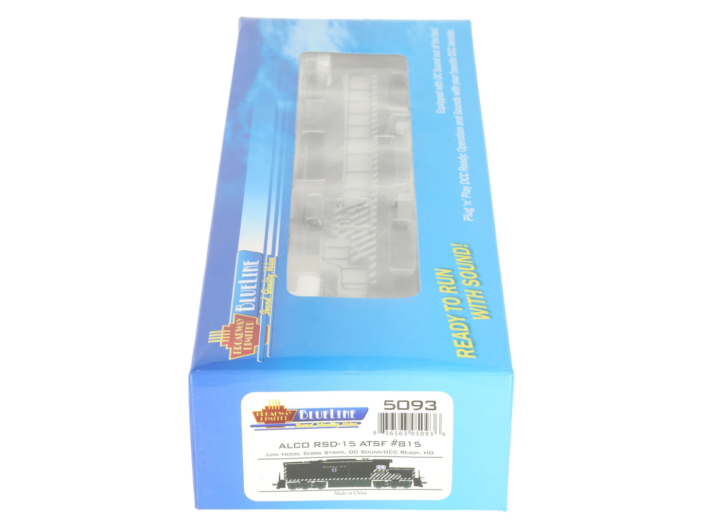 Broadway Limited 5093 HO Santa Fe Alco RSD15 Low Hood Blue Line™ #815 LN/Box