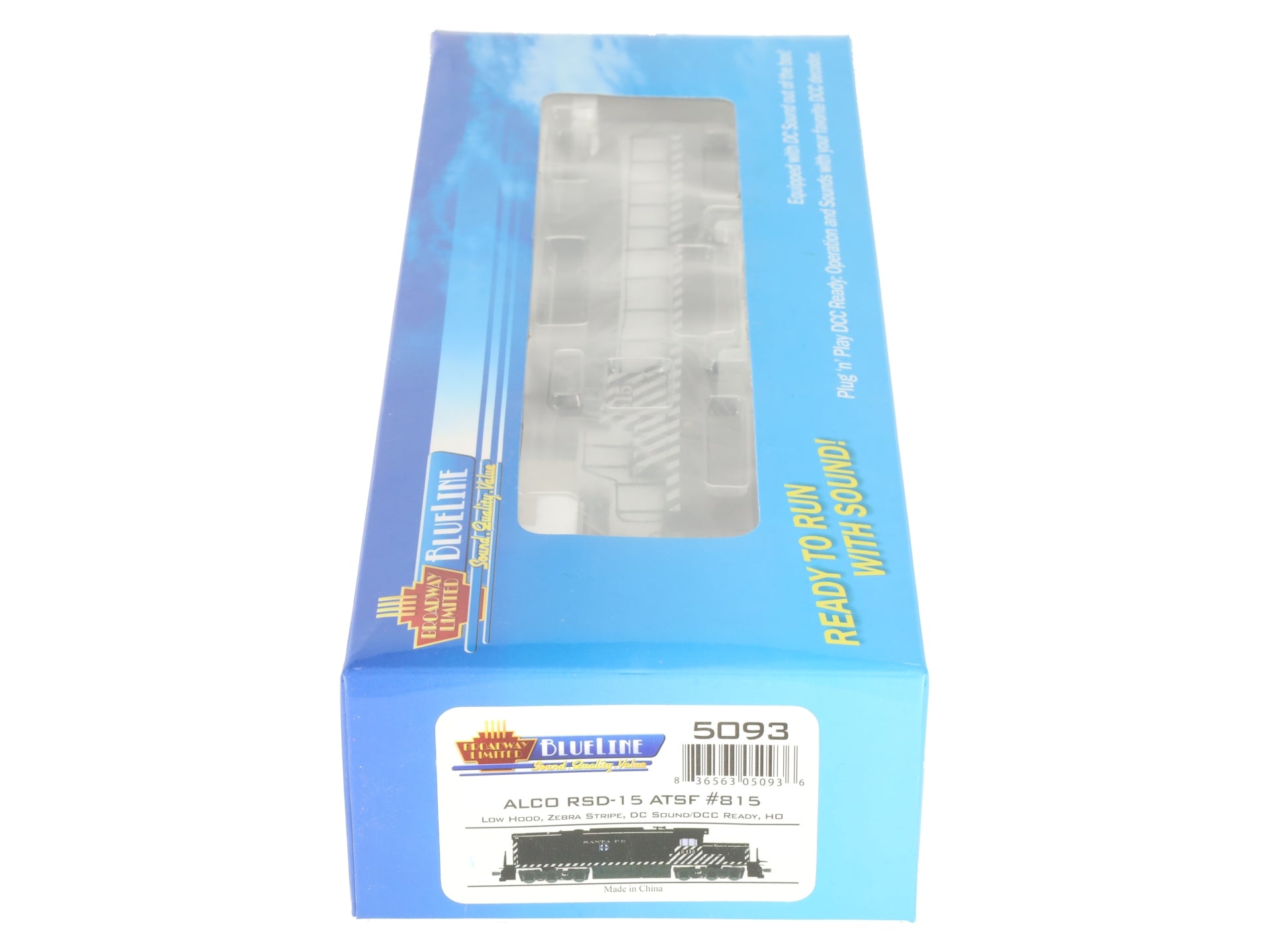 Broadway Limited 5093 HO Santa Fe Alco RSD15 Low Hood Blue Line™ #815 LN/Box
