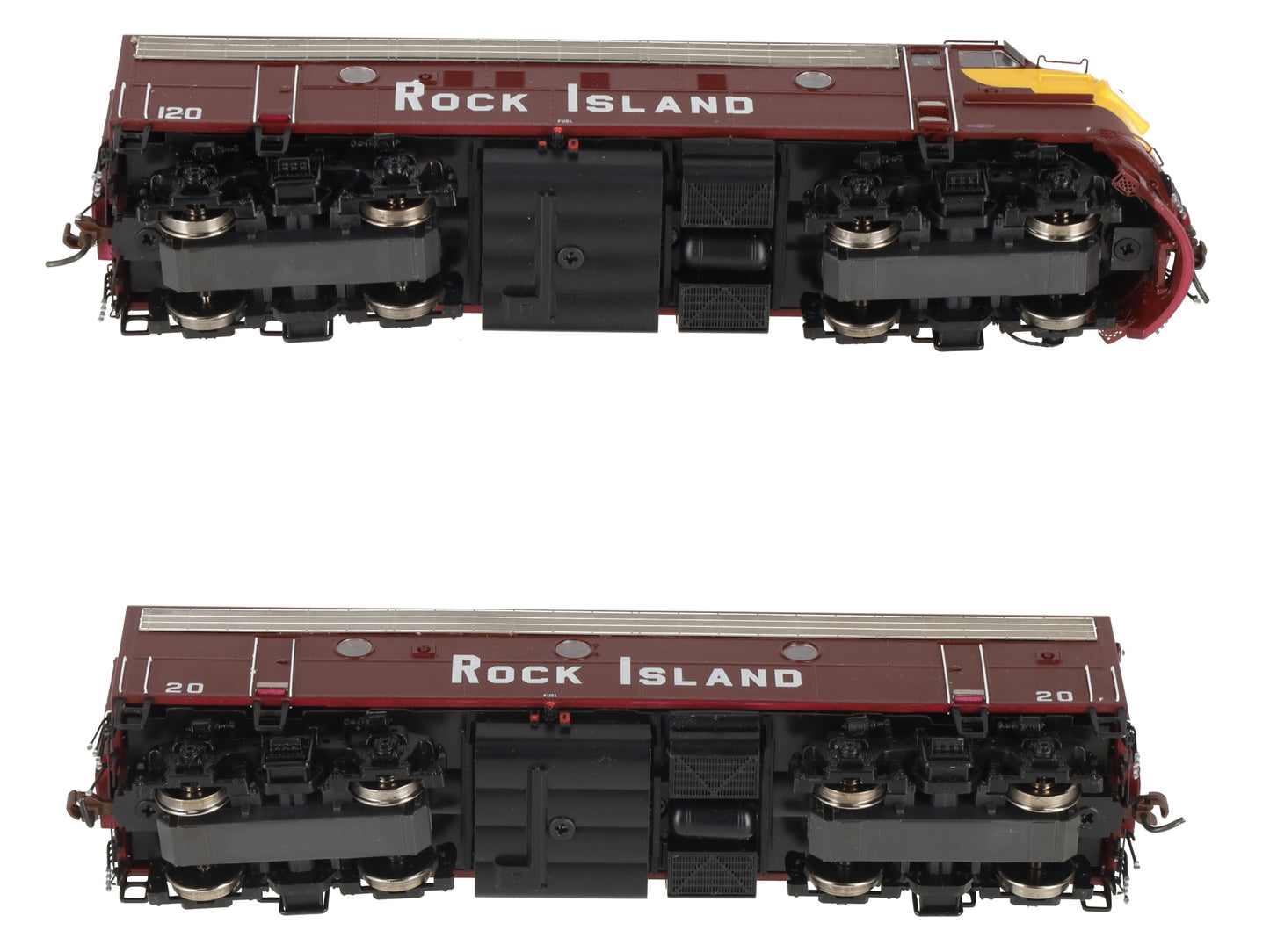 Athearn G22185 Rock Island F7 A/B w/DCC & Sound #120/#20 LN/Box
