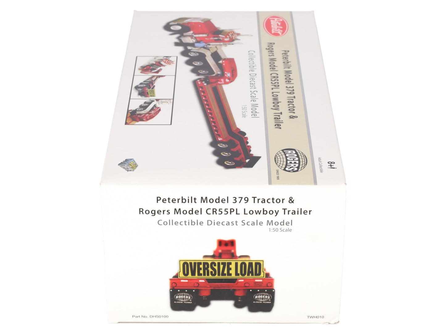 Sword Models DHS0100-W 1:50 Diecast Peterbilt Tractor & Rogers Trailer LN/Box