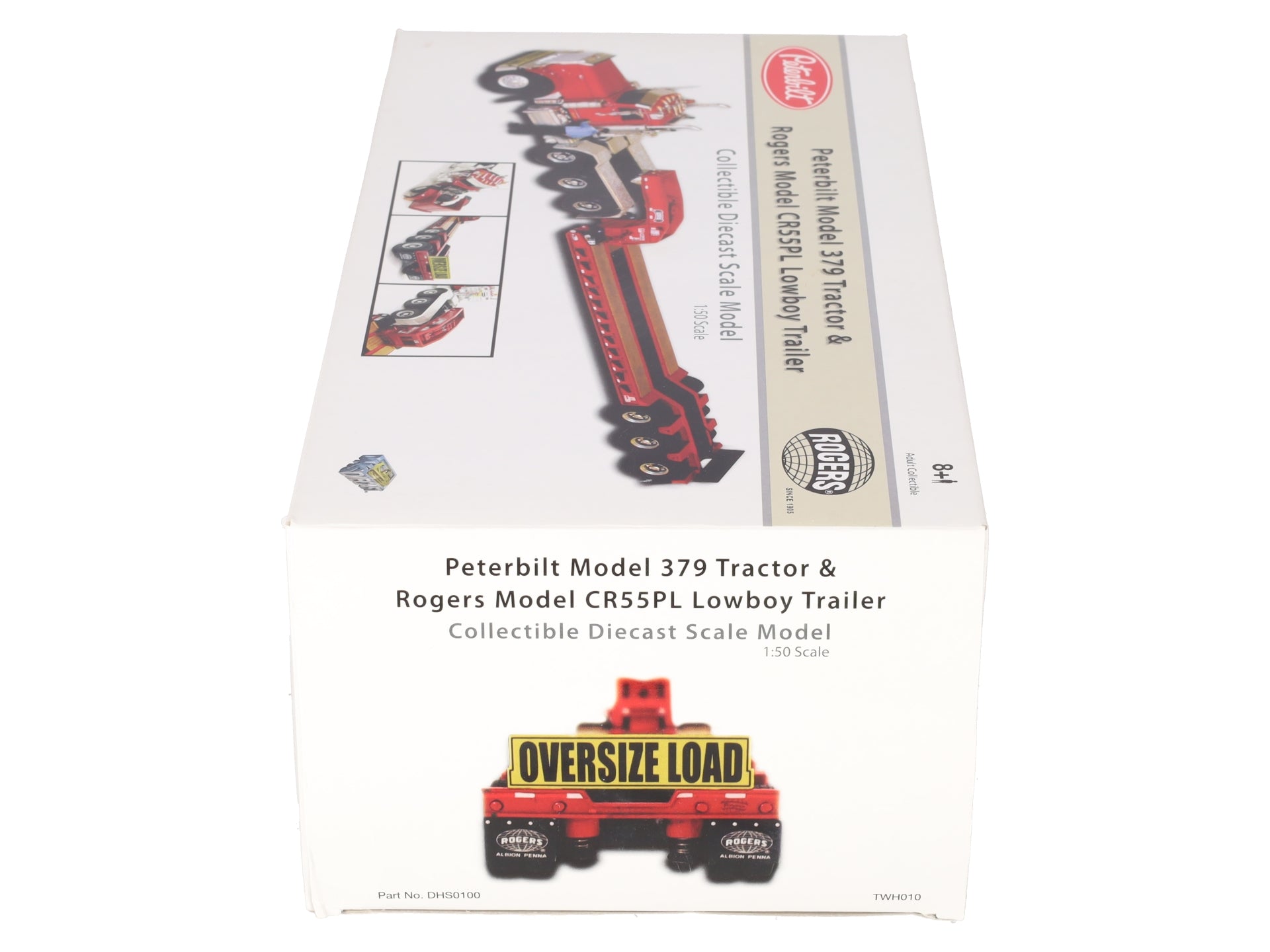 Sword Models DHS0100-A 1:50 Diecast Peterbilt 379 Tractor & Rogers Trailer LN/Box