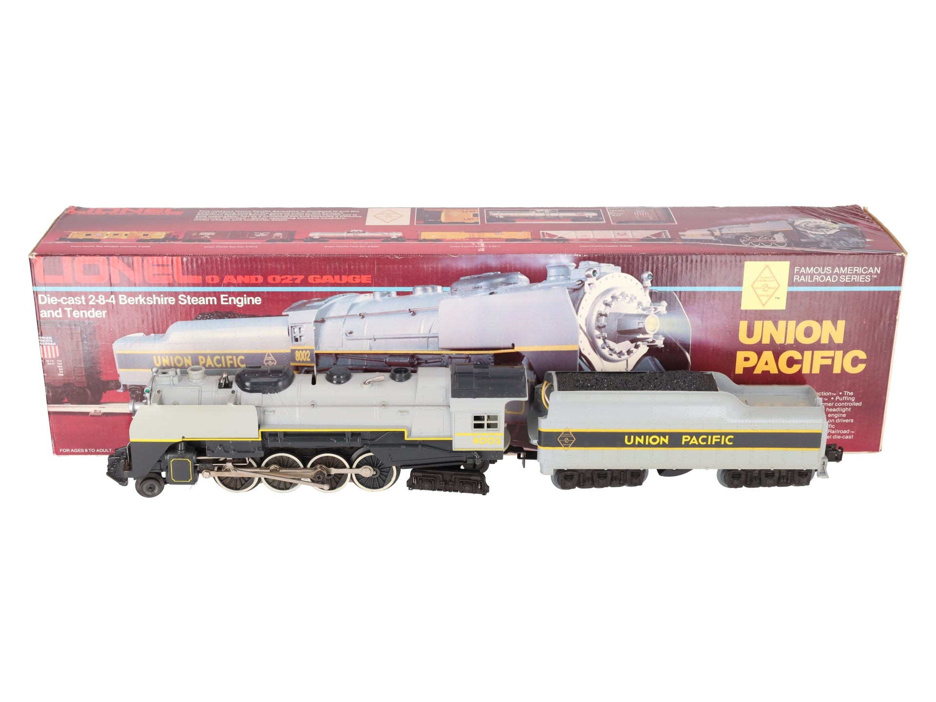 Lionel 6-8002 O Union Pacific Berkshire 2-8-4 Steam Locomotive & Tender #8002 EX/Box