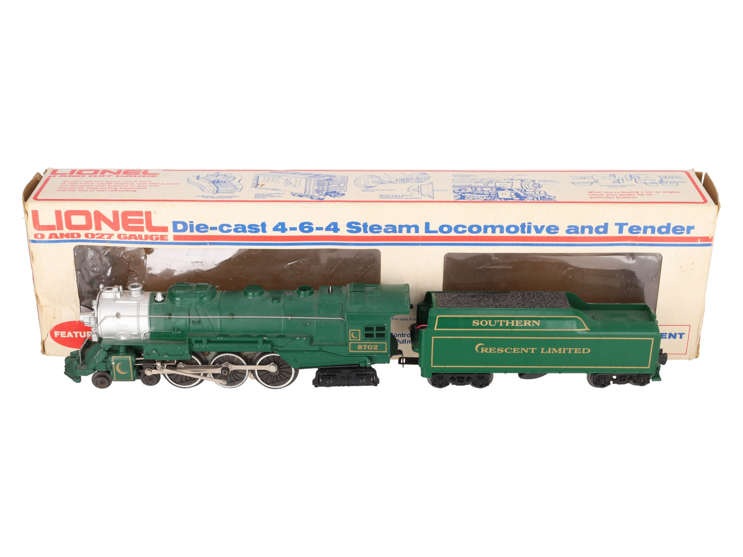 Lionel 6-8702 O Gauge Southern Crescent 4-6-4 Steam Locomotive & Tender #8702 LN/Box
