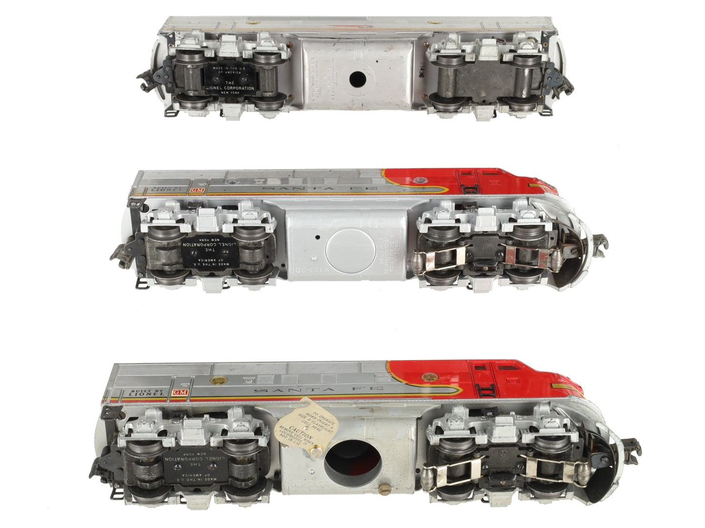 Lionel 2343 Vintage O Santa Fe F3 ABA Diesel Locomotive Set