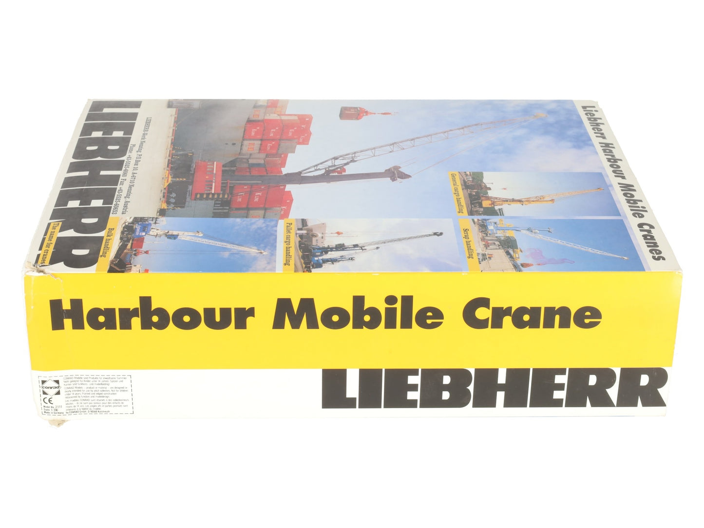 Conrad 2111 1:100 Scale Diecast Liebherr Harbour Mobile Crane NIB