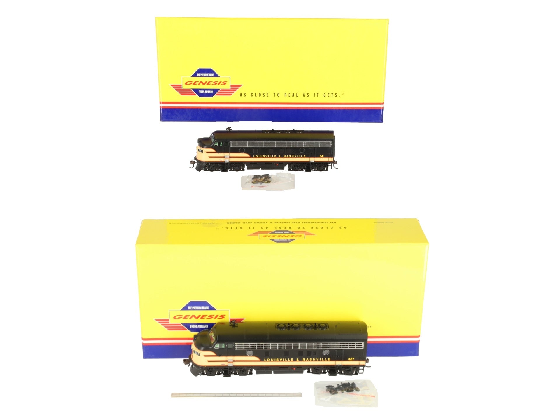 Athearn G1621 HO Louisville & Nashville F-7A/F-7B Locomotive Set EX/Box