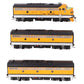 Athearn G3252 HO Scale D.&R.G.W. "Rio Grande Zephyr" F-9 ABB Diesel Set LN/Box