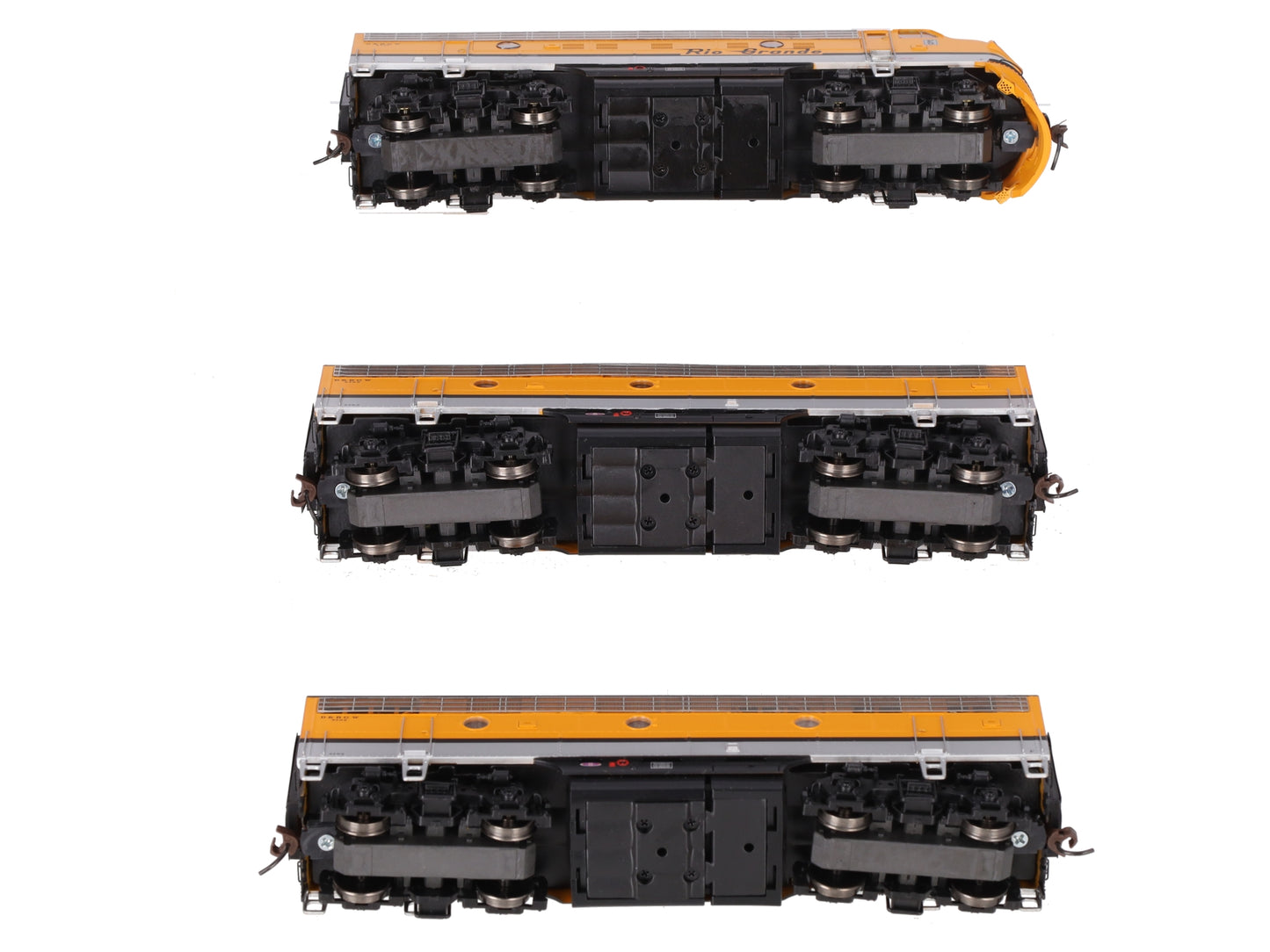Athearn G3252 HO Scale D.&R.G.W. "Rio Grande Zephyr" F-9 ABB Diesel Set LN/Box