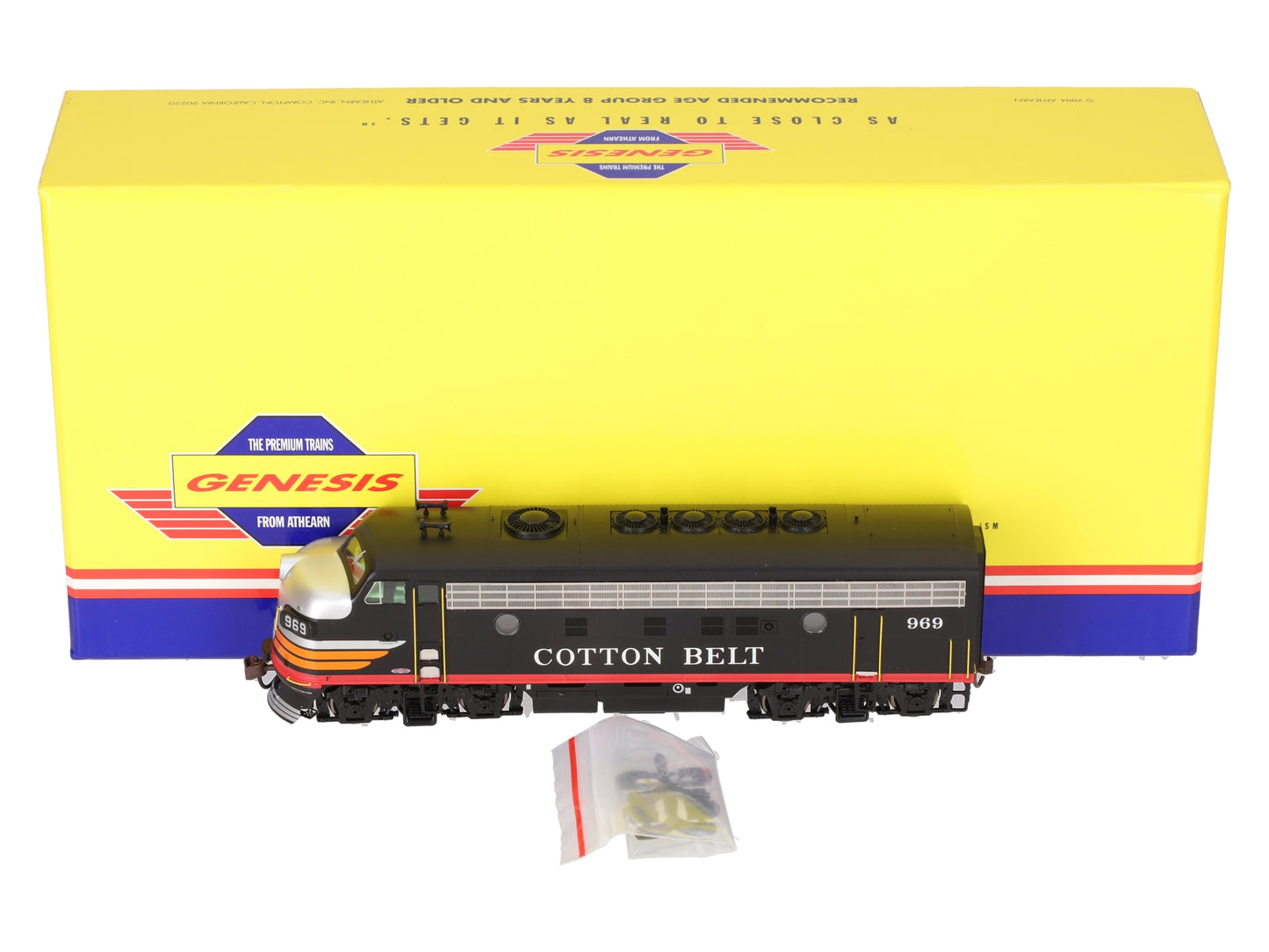 Athearn G1018 HO Scale Cotton Belt F-7A Phase 2 Diesel Locomotive #969 LN/Box