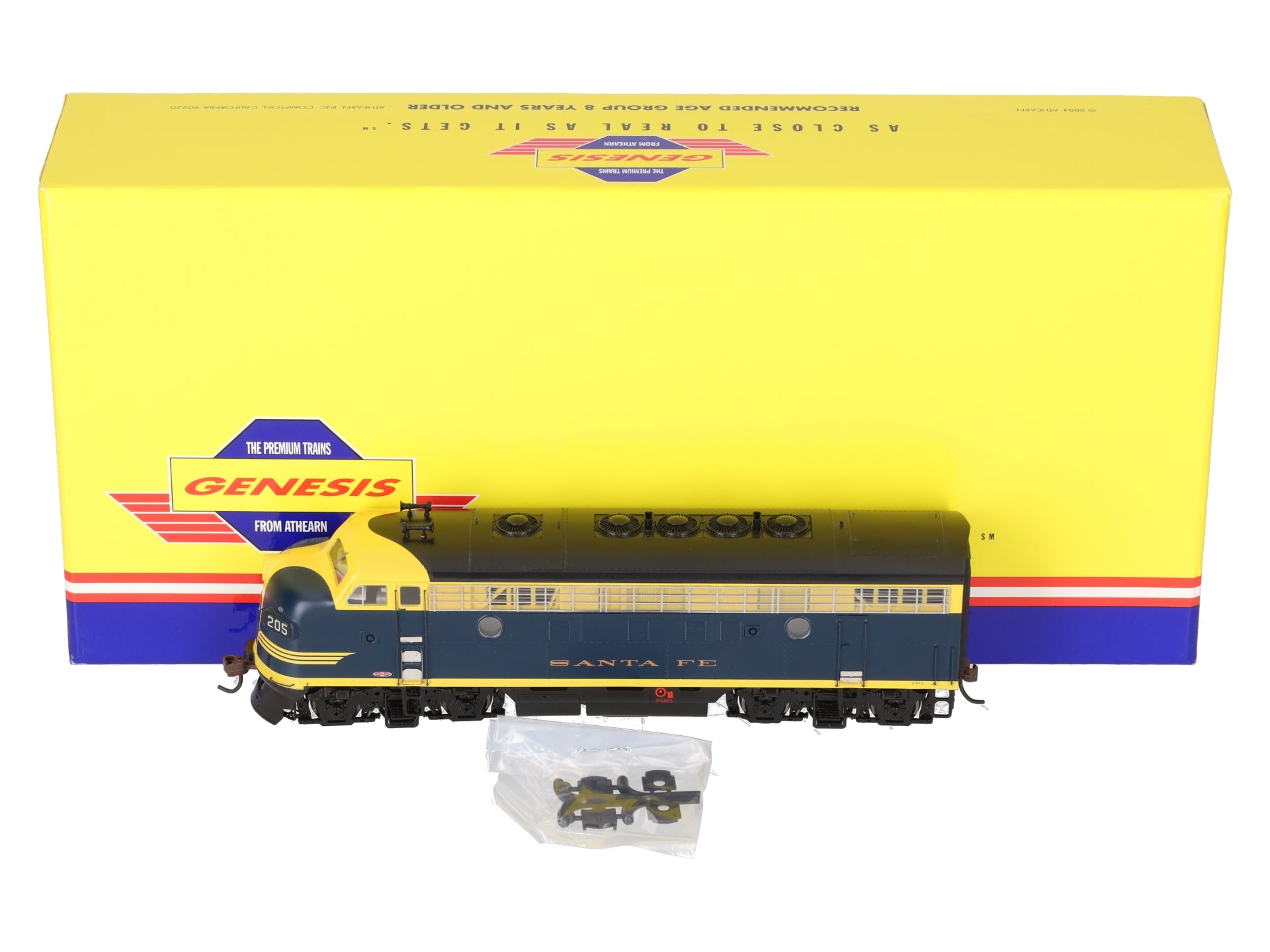 Athearn G1016 HO Scale Santa Fe F7A Phase 1 Diesel Locomotive #205L LN/Box