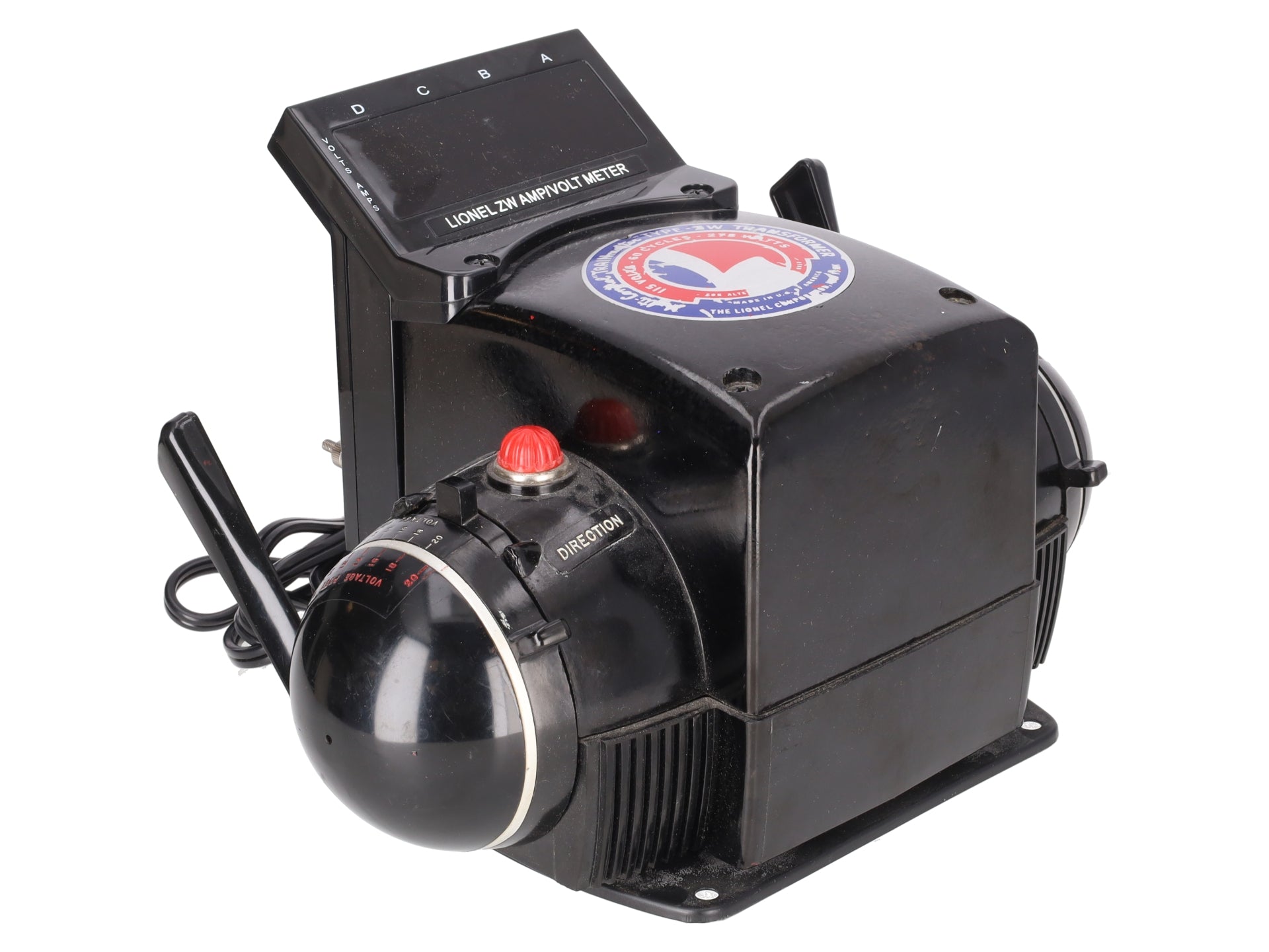 Lionel ZW & 6-14077 O Trainmaster 275 Watt Transformer with Whistle & Amp Meter VG