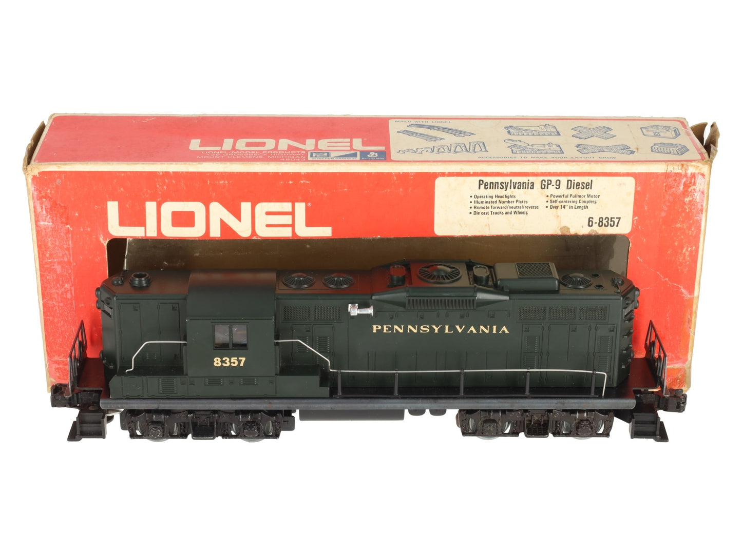 Lionel 6-8357 O Gauge Pennsylvania GP9 Diesel Locomotive #8357 EX/Box