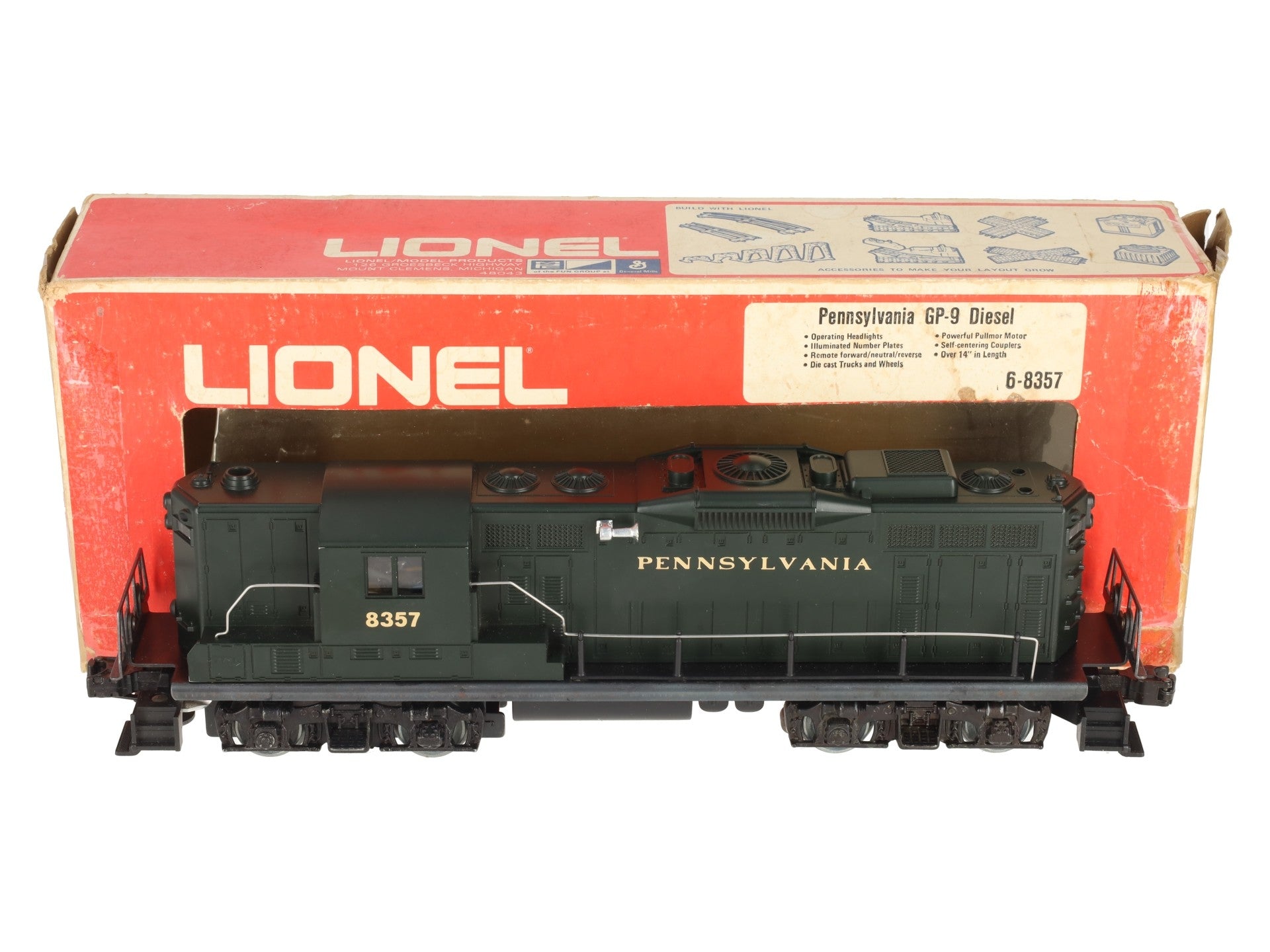 Lionel 6-8357 O Gauge Pennsylvania GP9 Diesel Locomotive #8357 EX/Box