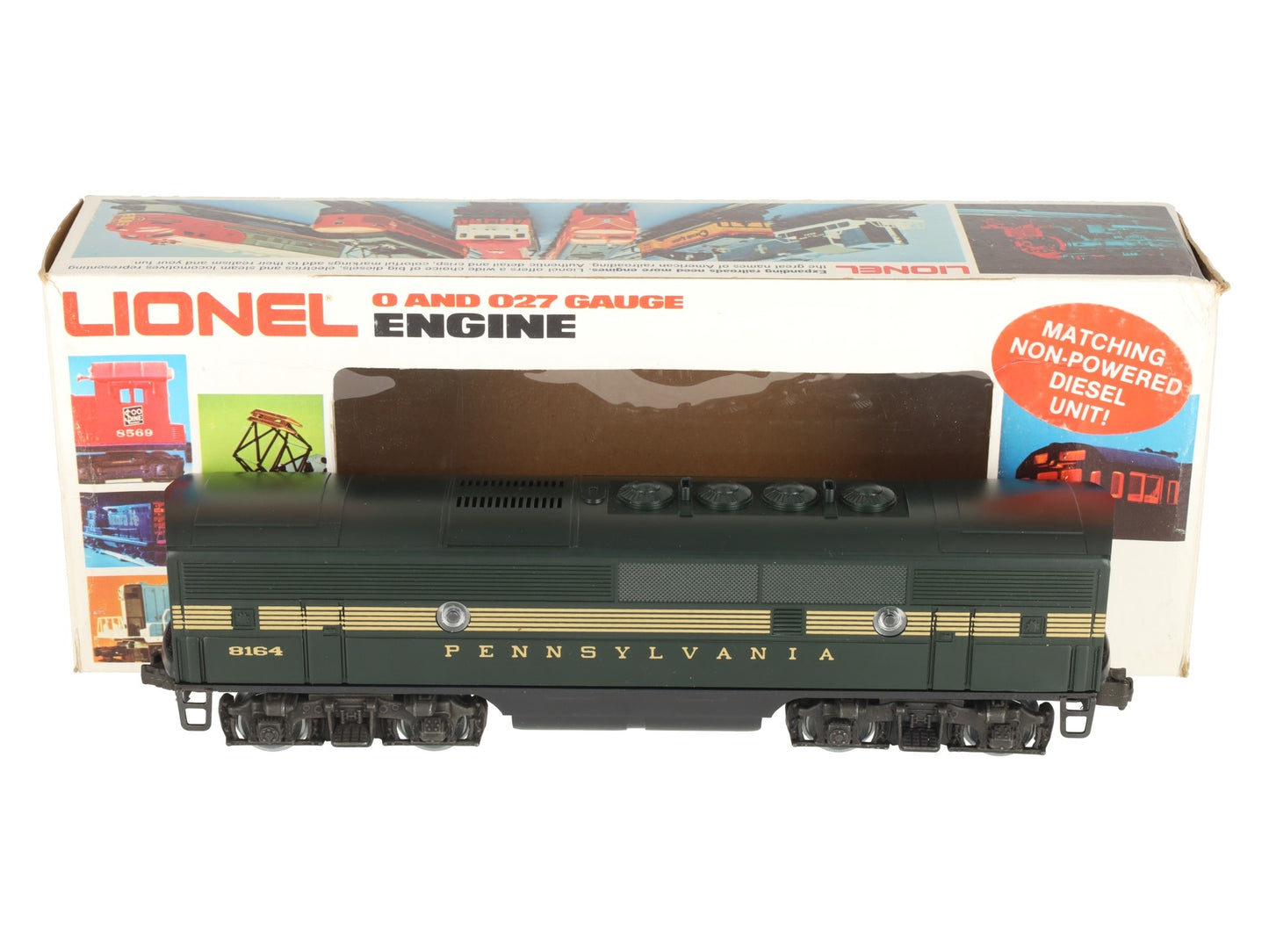 Lionel 6-8164 O Gauge Pennsylvania F3 B-Unit Dummy Diesel Locomotive EX/Box