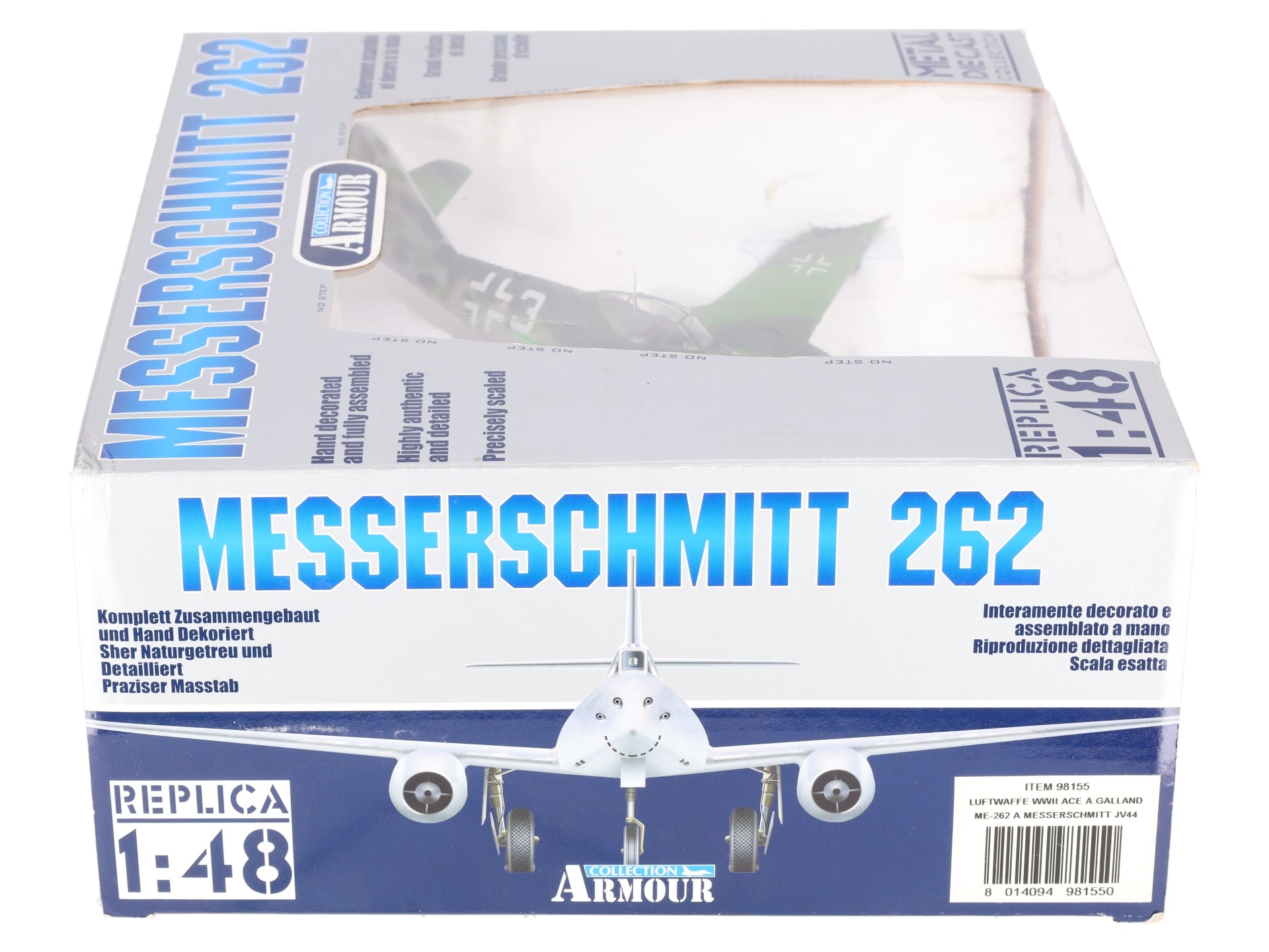 Franklin Mint 98155 1:48 Diecast Adolf Galland Messerschmitt Me 262 JV44 Plane EX/Box