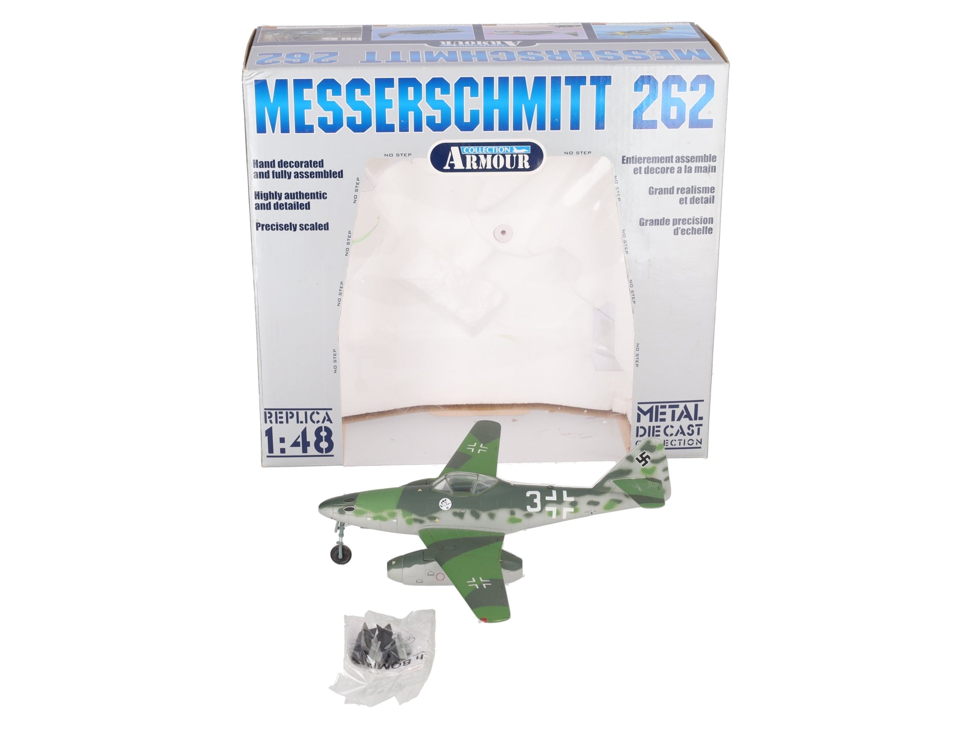 Franklin Mint 98155 1:48 Diecast Adolf Galland Messerschmitt Me 262 JV44 Plane EX/Box