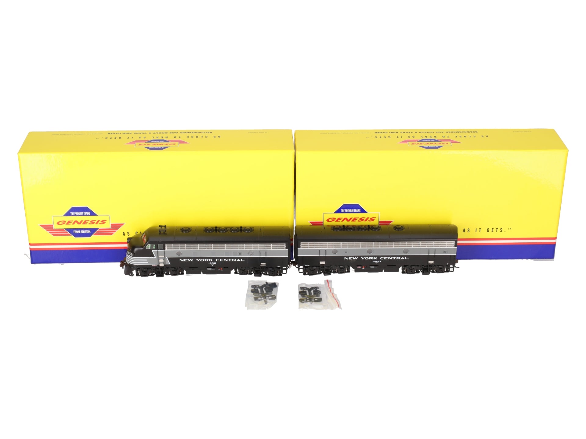 Athearn G1517 HO Scale NYC F-7 A/B Phase 1 Diesel Locomotive Set #1650/2423 LN/Box