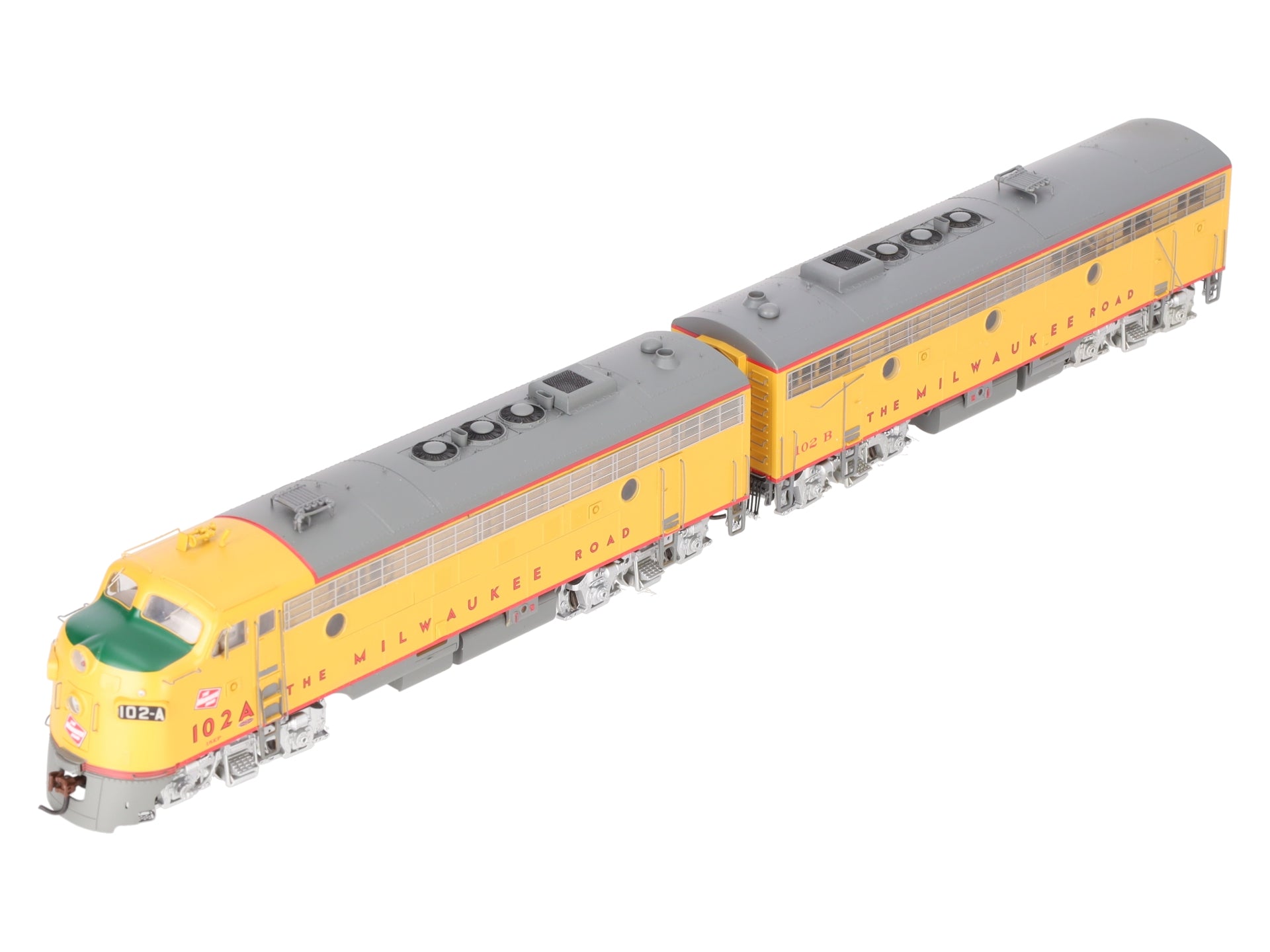 Athearn G22346 HO MILW FP7/F7B Passenger Locomotives w/DCC & Sound #102A/#102B EX/Box
