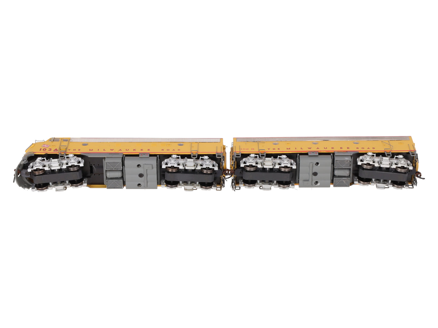 Athearn G22346 HO MILW FP7/F7B Passenger Locomotives w/DCC & Sound #102A/#102B EX/Box