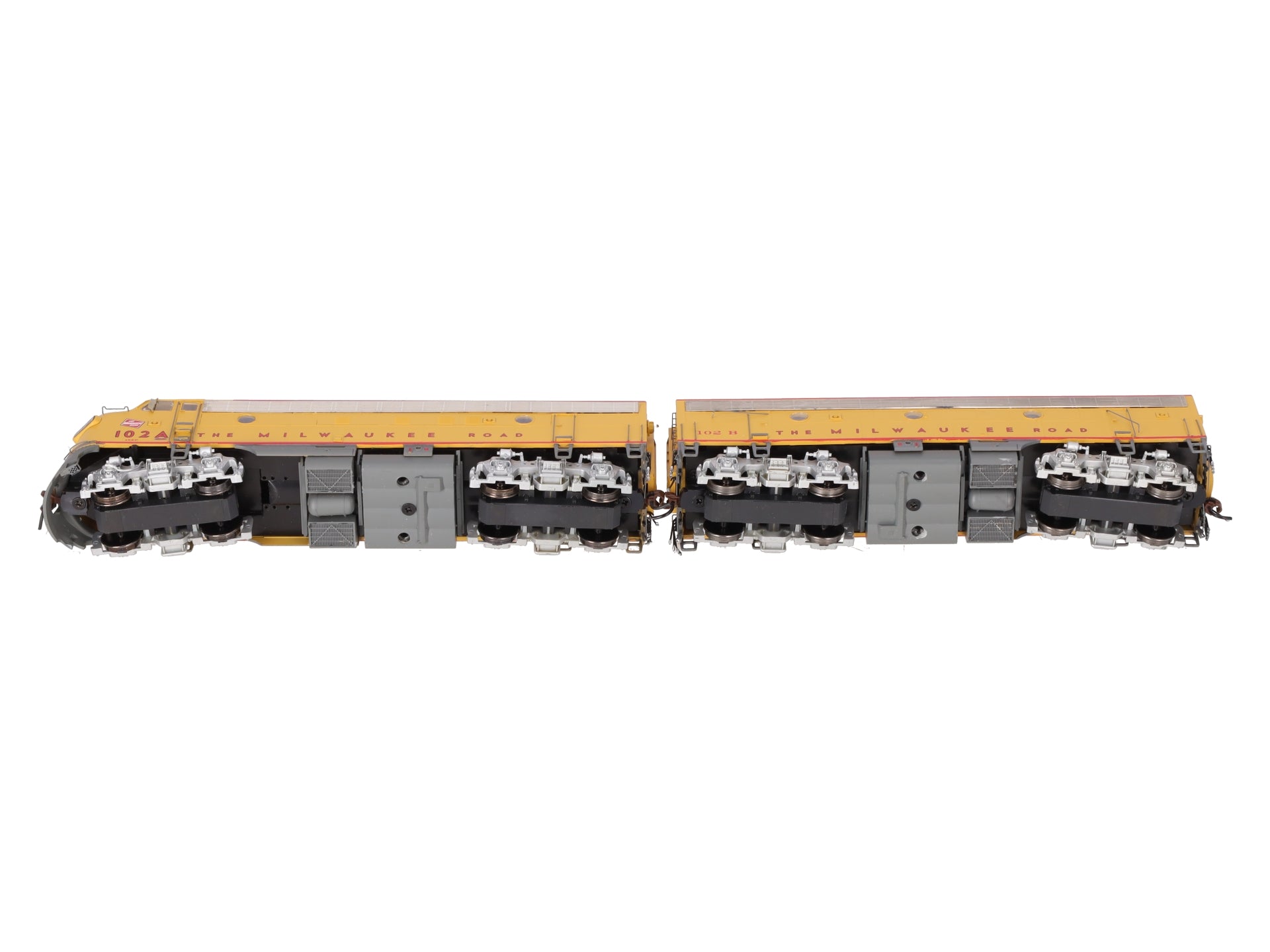 Athearn G22346 HO MILW FP7/F7B Passenger Locomotives w/DCC & Sound #102A/#102B EX/Box