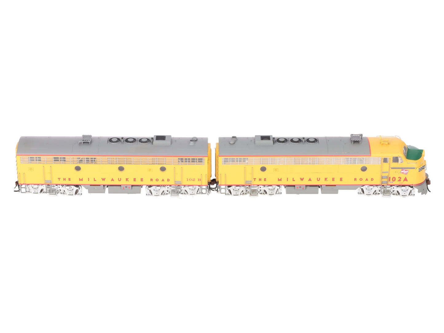 Athearn G22346 HO MILW FP7/F7B Passenger Locomotives w/DCC & Sound #102A/#102B EX/Box