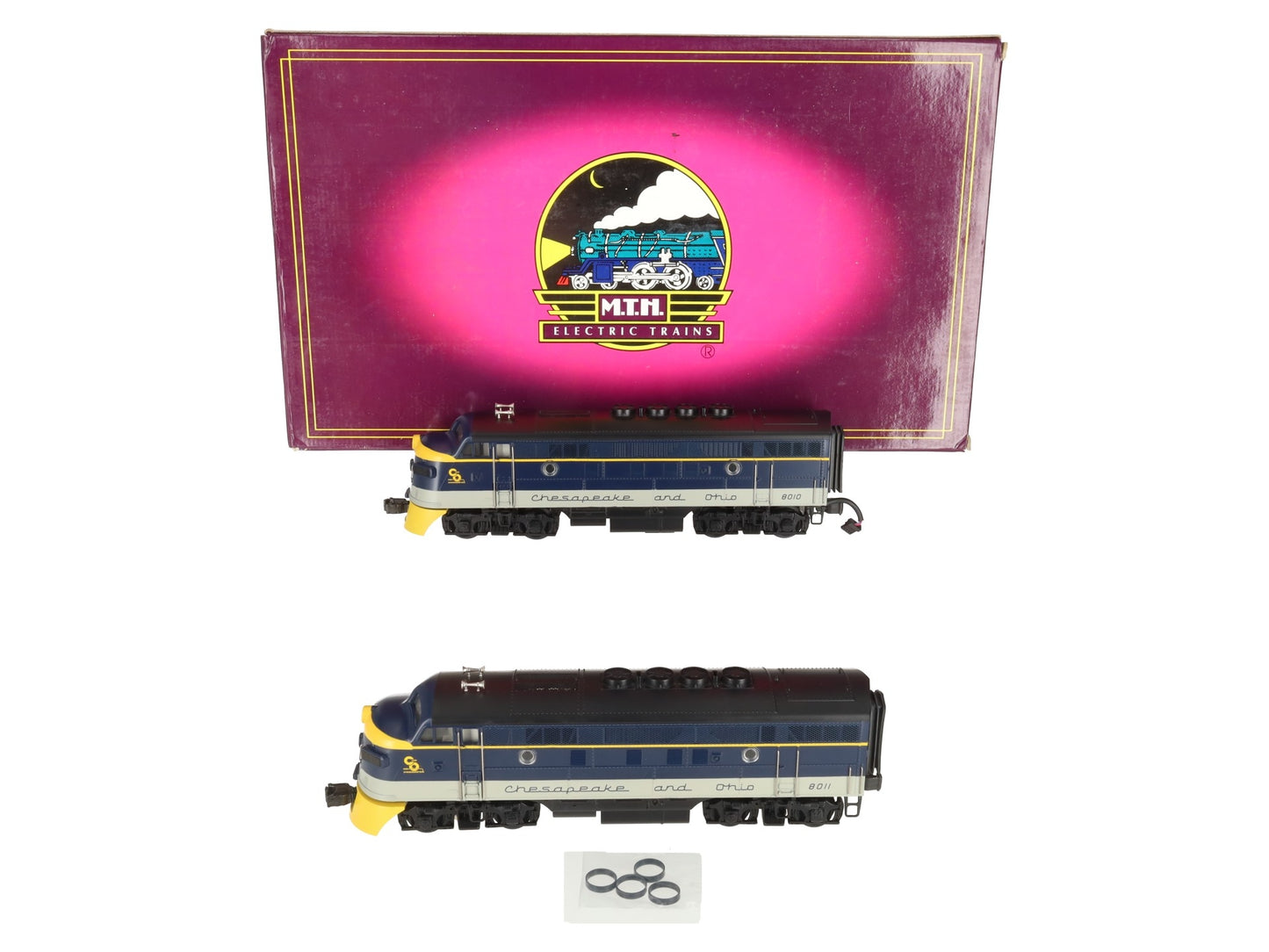 MTH 20-2125-1 O C&O F-3 AA Diesel Engine Set w/PS1 #8010/8011 EX/Box