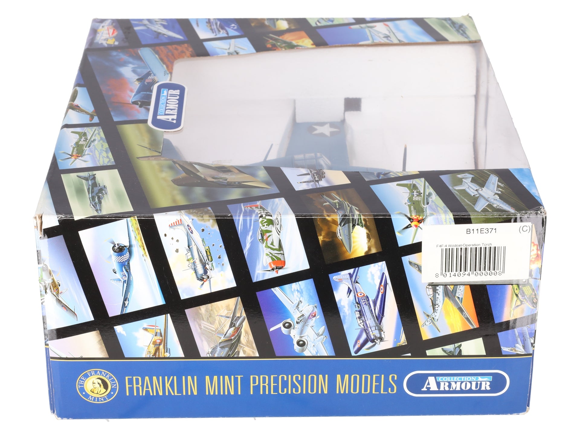 Franklin Mint B11E371 1:48 Scale Diecast F4F-4 Wildcat Operation Torch Plane LN/Box