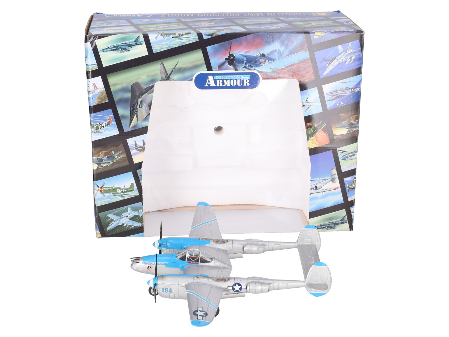 Franklin Mint B11B546 1:48 Diecast  WW2 P-38 Lightning U.S.A.A.F Robert Anderson EX/Box