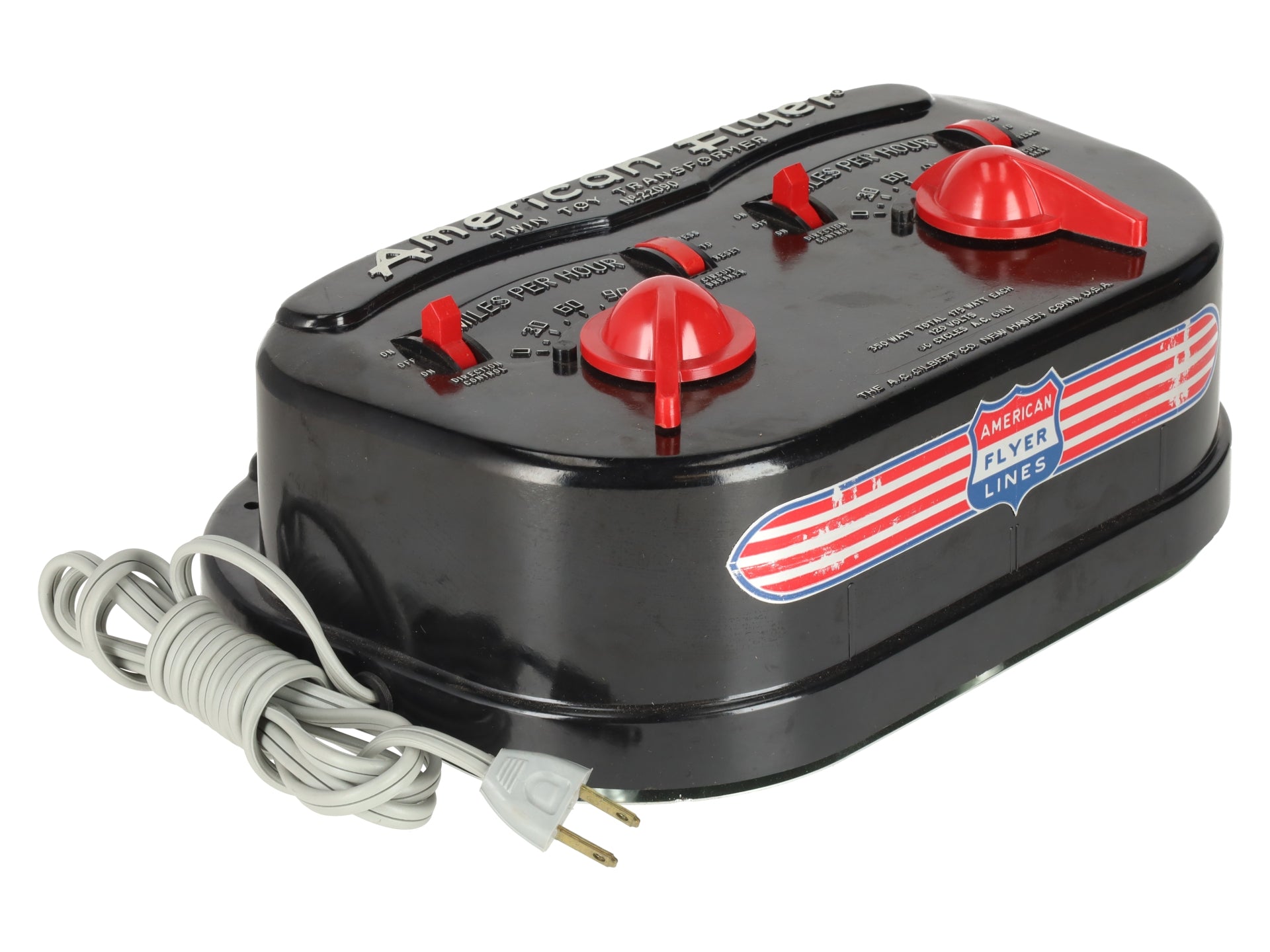 American Flyer 22090 Vintage S 350 Watt Dual Control Transformer EX/Box