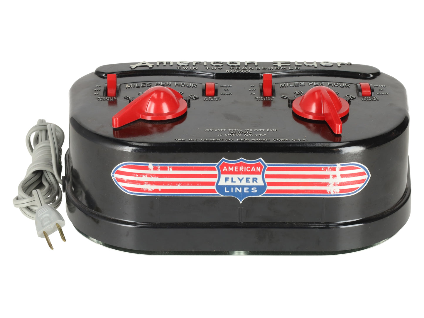 American Flyer 22090 Vintage S 350 Watt Dual Control Transformer EX/Box