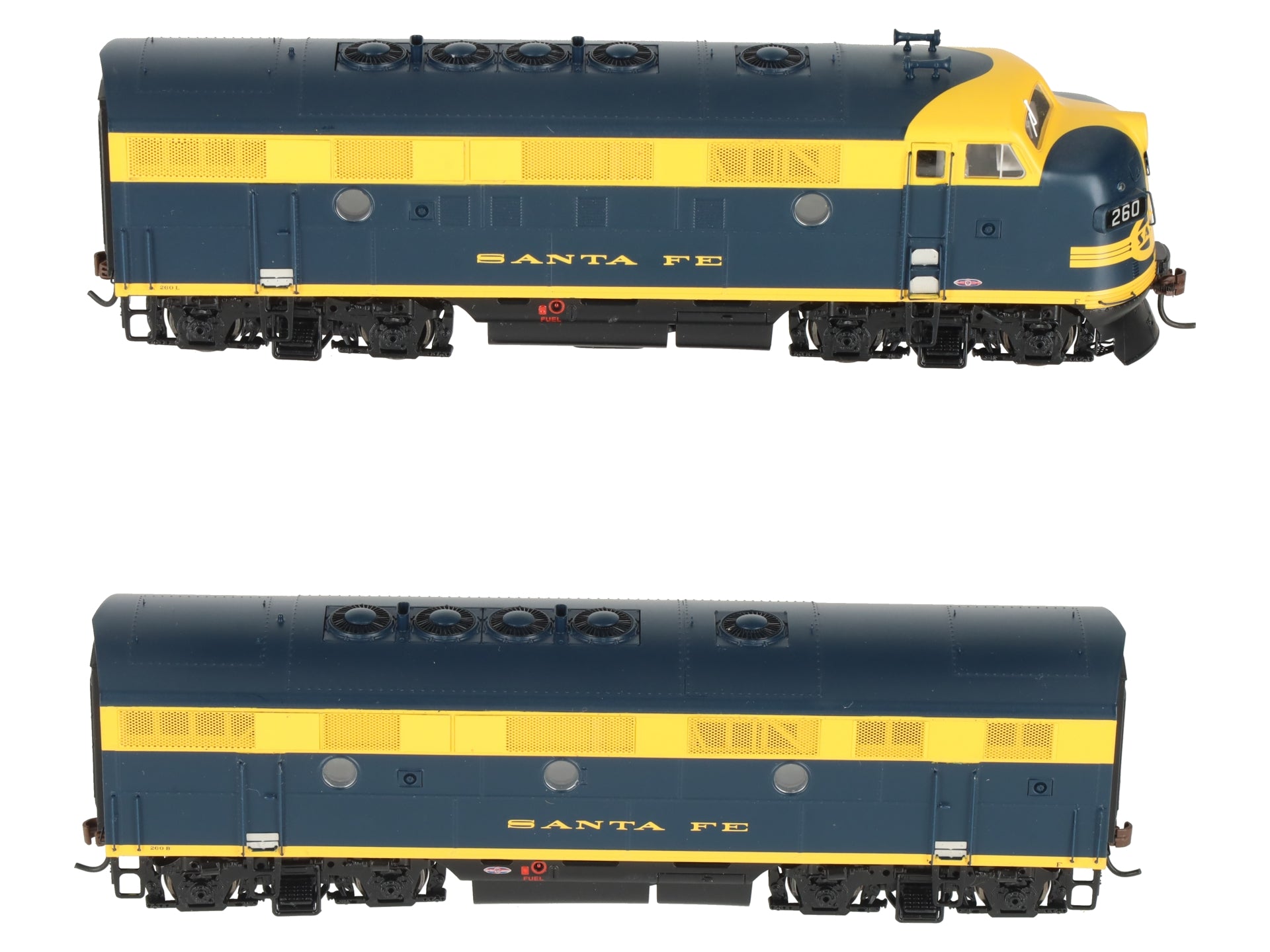 Athearn G22025 HO Santa Fe F-7 AB Diesel Engine Set #260-L/260-B LN/Box