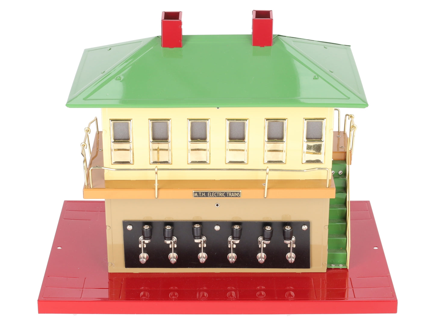 MTH 10-1124 Standard Gauge Tinplate Switch Tower with Knife Switches EX