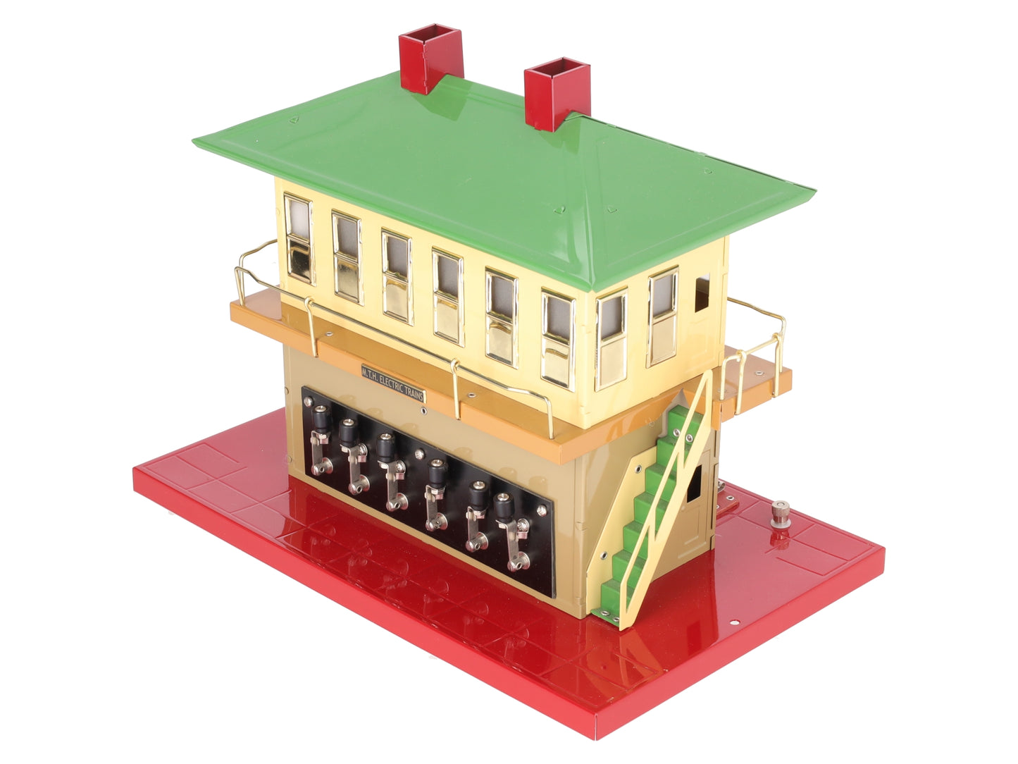 MTH 10-1124 Standard Gauge Tinplate Switch Tower with Knife Switches EX