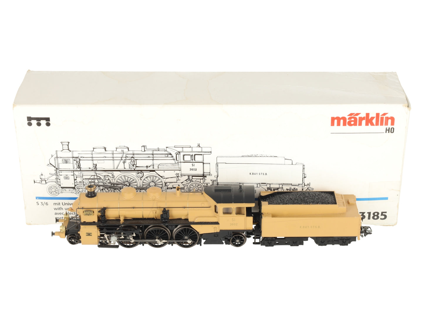 Marklin 33185 HO Scale S 3/6 4-6-2 Steam Locomotive & Tender EX/Box