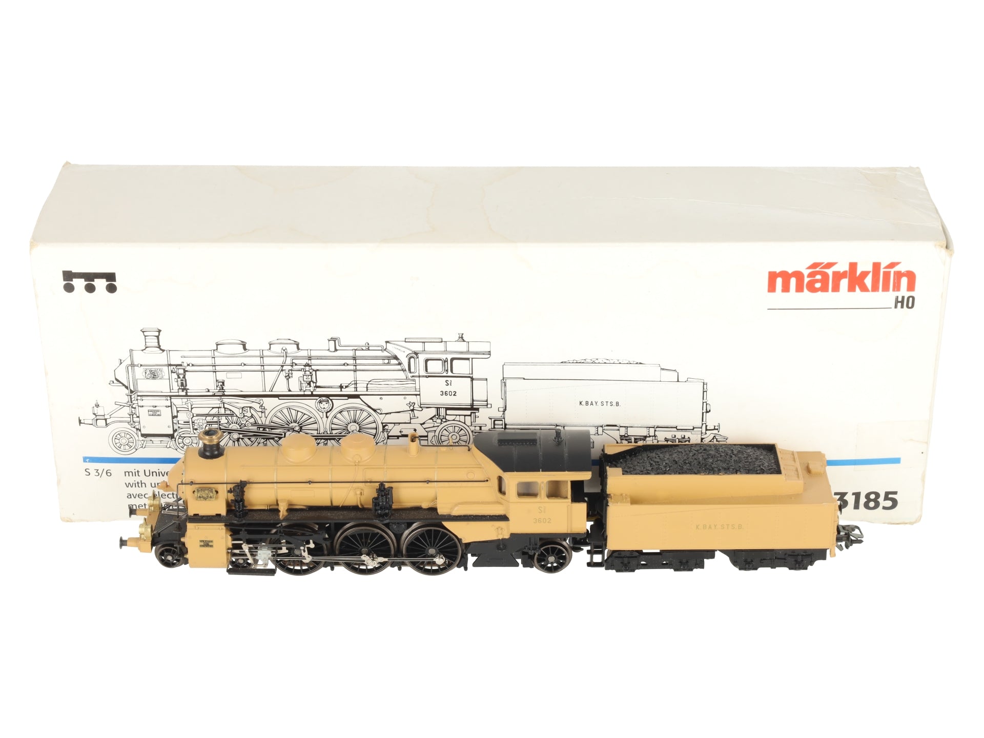 Marklin 33185 HO Scale S 3/6 4-6-2 Steam Locomotive & Tender EX/Box