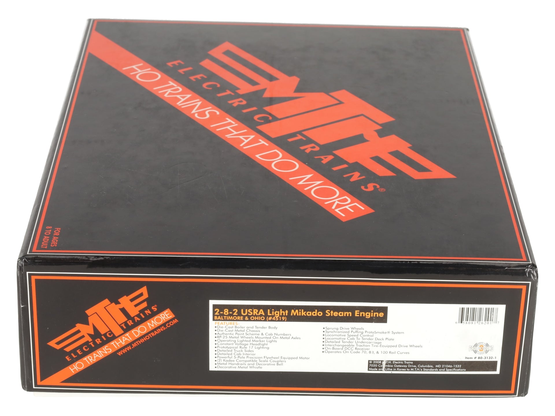 MTH 80-3132-1 Baltimore & Ohio HO 2-8-2 USRA Lt. Mikado Steam w/Proto-Sound 3.0 EX/Box