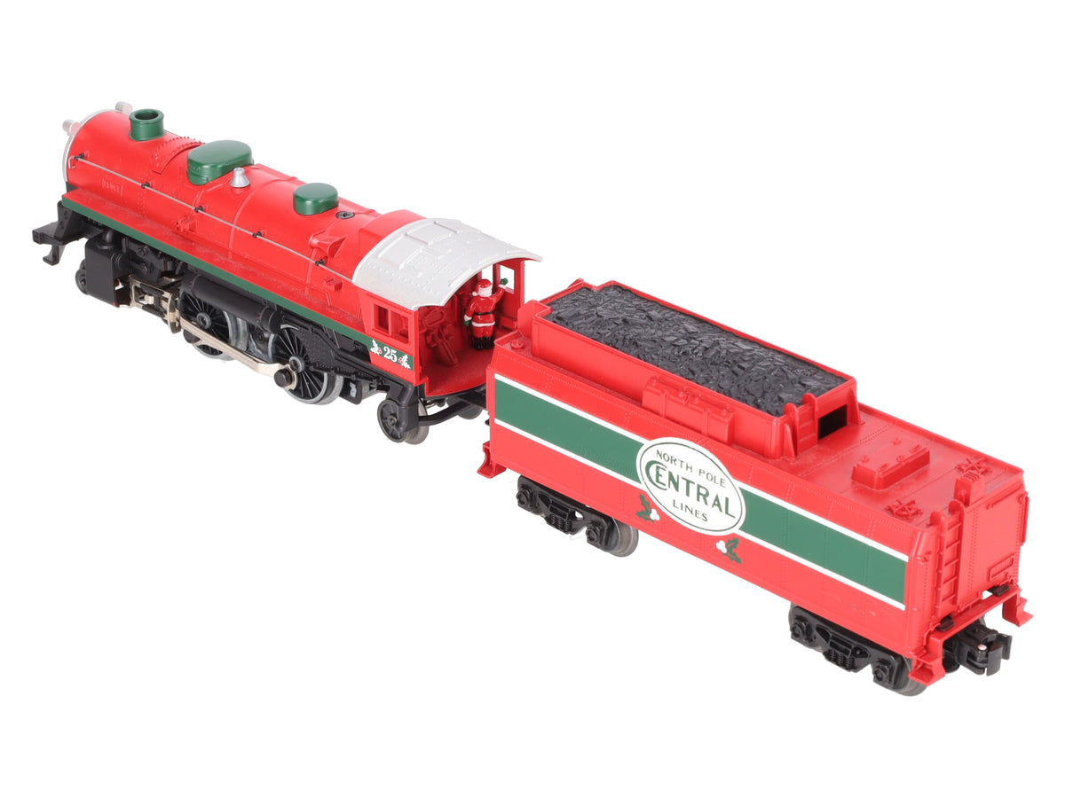Lionel 6-30020 O North Pole Central Christmas Steam Locomotive & Tender #25 EX