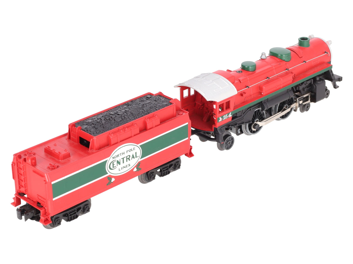 Lionel 6-30020 O North Pole Central Christmas Steam Locomotive & Tender #25 EX
