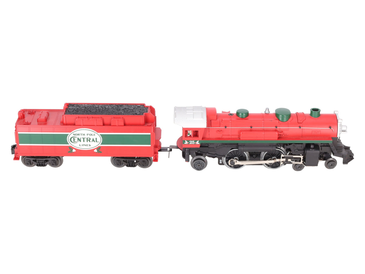 Lionel 6-30020 O North Pole Central Christmas Steam Locomotive & Tender #25 EX