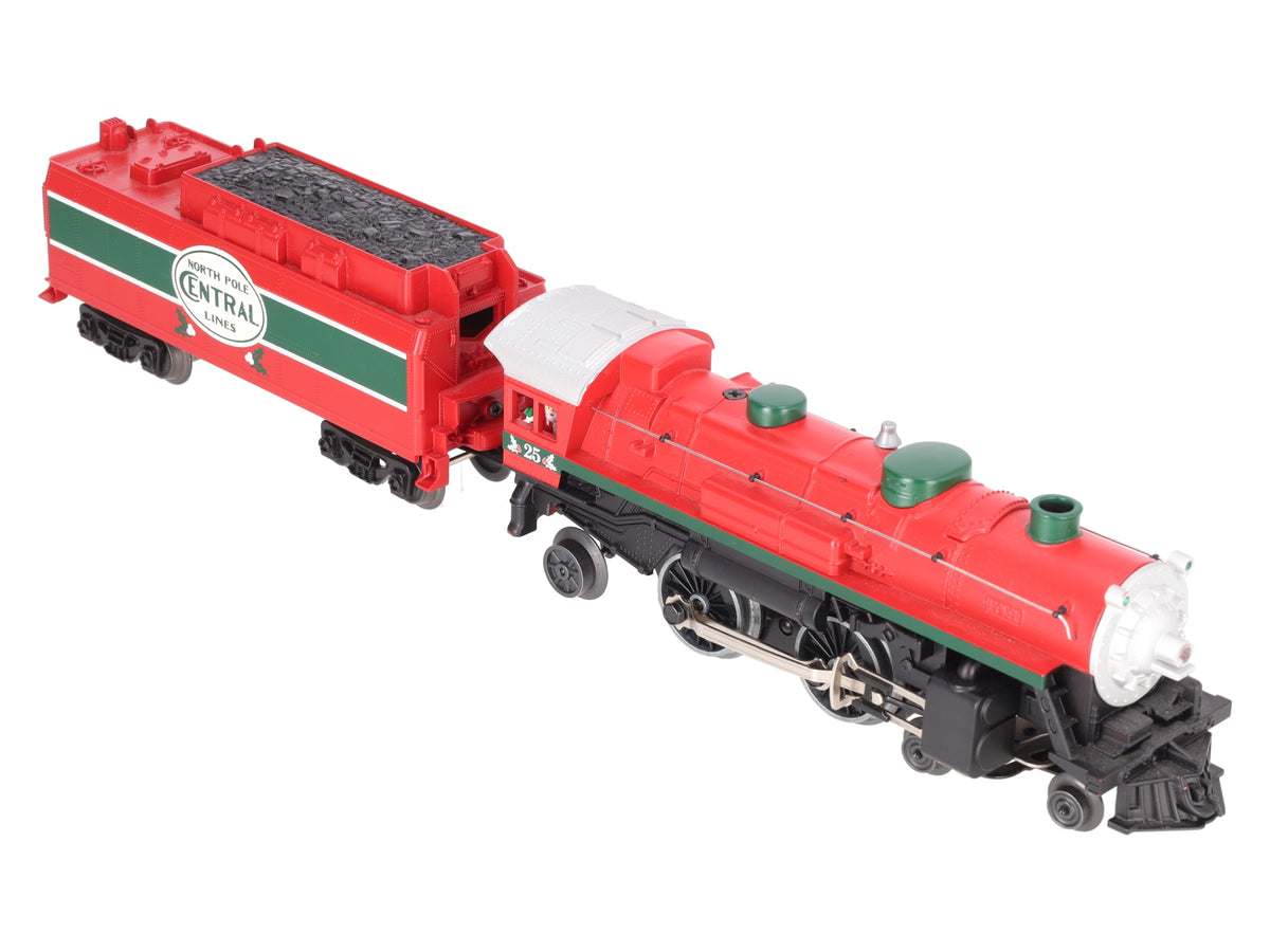 Lionel 6-30020 O North Pole Central Christmas Steam Locomotive & Tender #25 EX