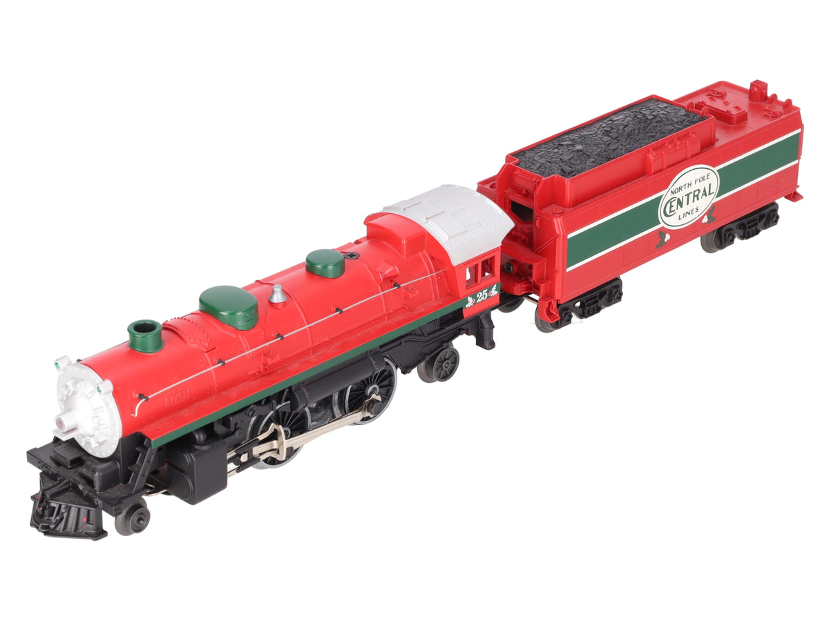Lionel 6-30020 O North Pole Central Christmas Steam Locomotive & Tender #25 EX