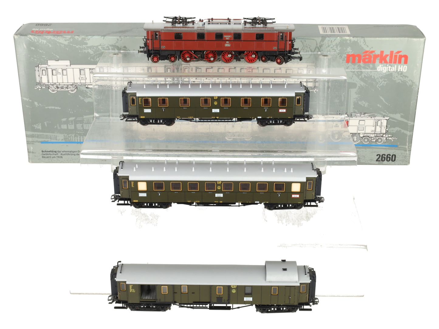 Marklin 2660 Deutsche Reichsbahn Express HO Gauge Electric Passenger Train Set EX/Box