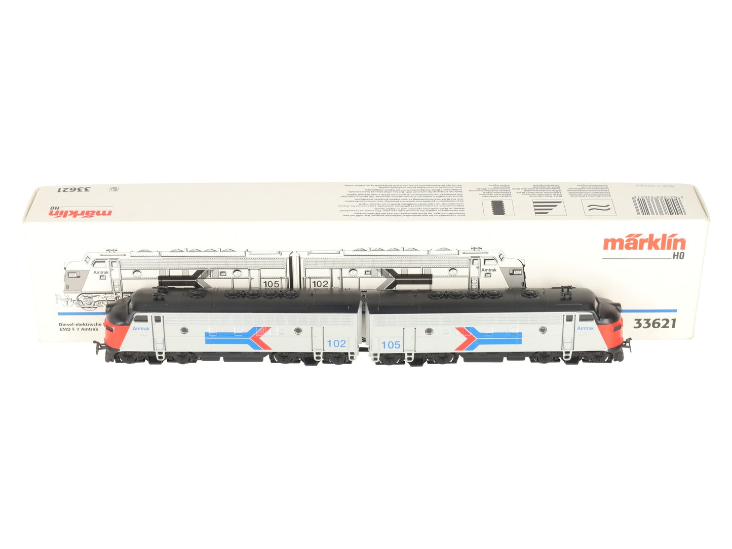 Marklin 33621 Amtrak EMD F7 AA Diesel Set EX/Box